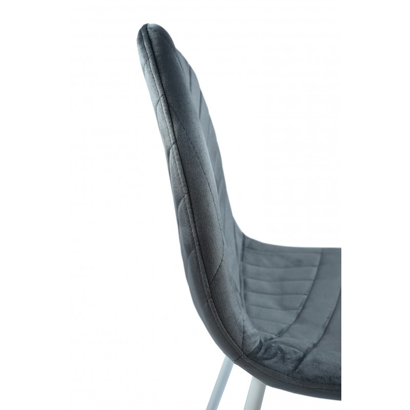 Стілець N-170 сірий велюр + білий 
Vetro