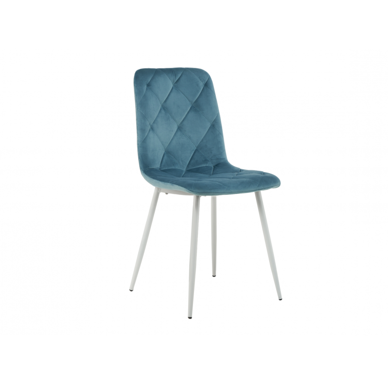 Cтілець N-41 блакитний топаз + білий велюр Vetro Mebel