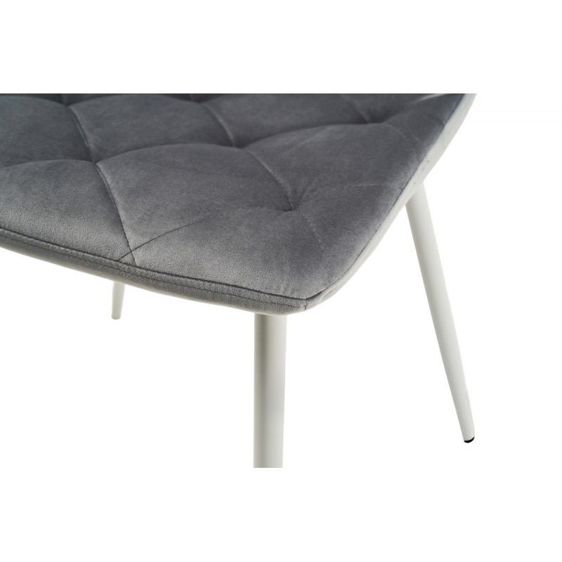 Cтілець N-41 світло-сірий + білий велюр Vetro Mebel