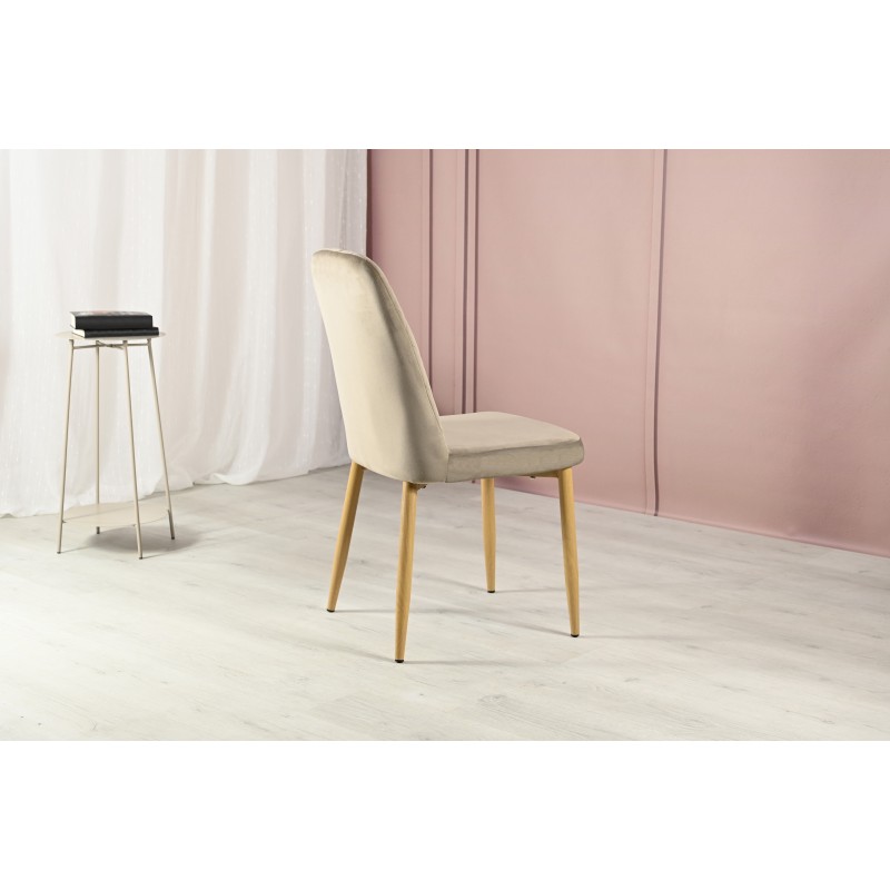 Стілець N-44 капучино велюр + дуб Vetro Mebel