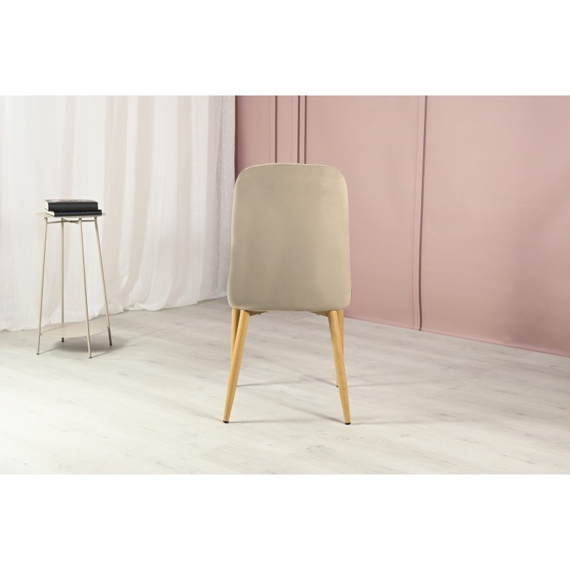 Стілець N-44 капучино велюр + дуб Vetro Mebel