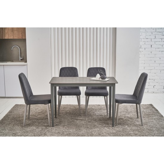 Cтілець N-44 сірий + сірий Vetro Mebel Cтілець N-44 сірий + сірий Vetro Mebel
