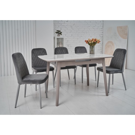 Cтілець N-44 сірий + сірий Vetro Mebel Cтілець N-44 сірий + сірий Vetro Mebel