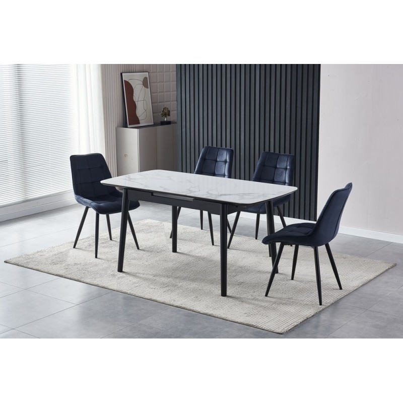 Стілець N-46 чорнильно-синій + чорний Vetro Mebel