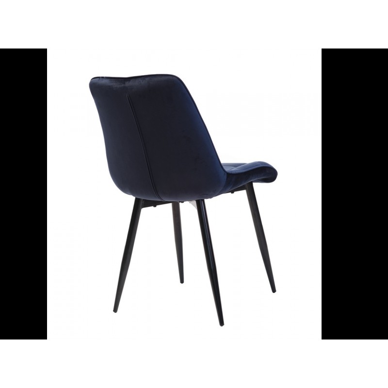 Стілець N-46 чорнильно-синій + чорний Vetro Mebel