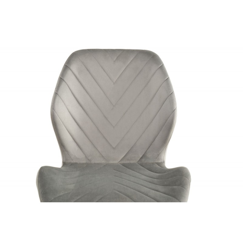 Стілець N-54 світло-сірий велюр + білий 
Vetro Mebel