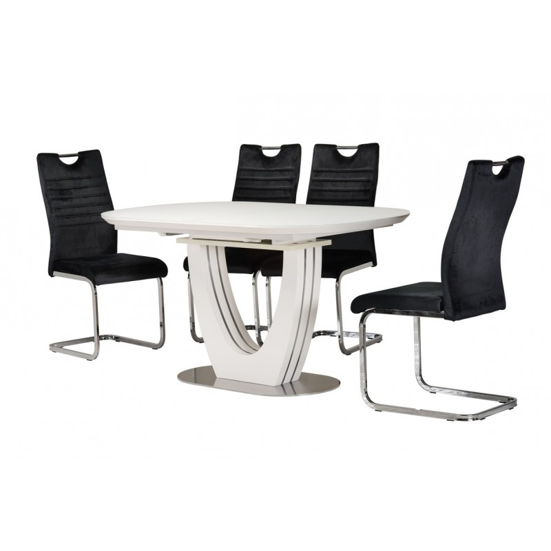 Стілець S-120 чорний велюр Vetro Mebel