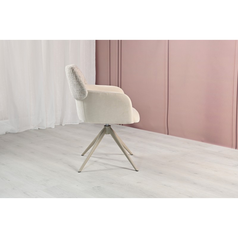 Стілець поворотний R-165 тофу + капучино Vetro Mebel