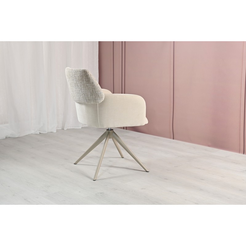 Стілець поворотний R-165 тофу + капучино Vetro Mebel
