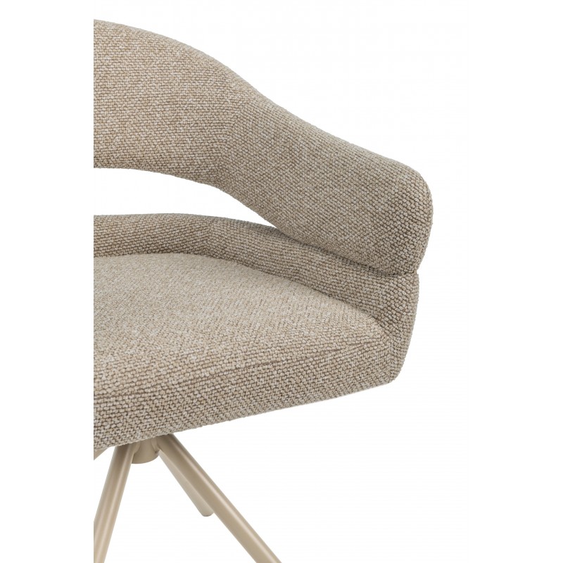 Стілець поворотний R-180 бежевий льон + капучино 
Vetro