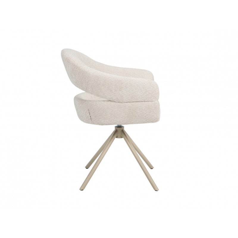 Стілець поворотний R-180 молочна хмара + капучино 
Vetro