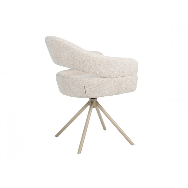 Стілець поворотний R-180 молочна хмара + капучино 
Vetro