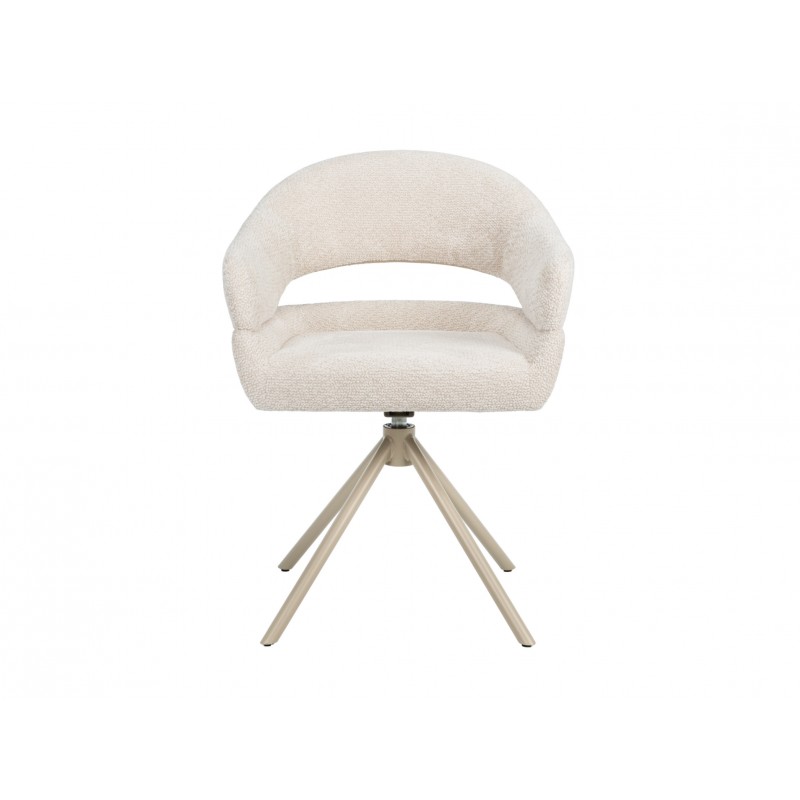 Стілець поворотний R-180 молочна хмара + капучино 
Vetro