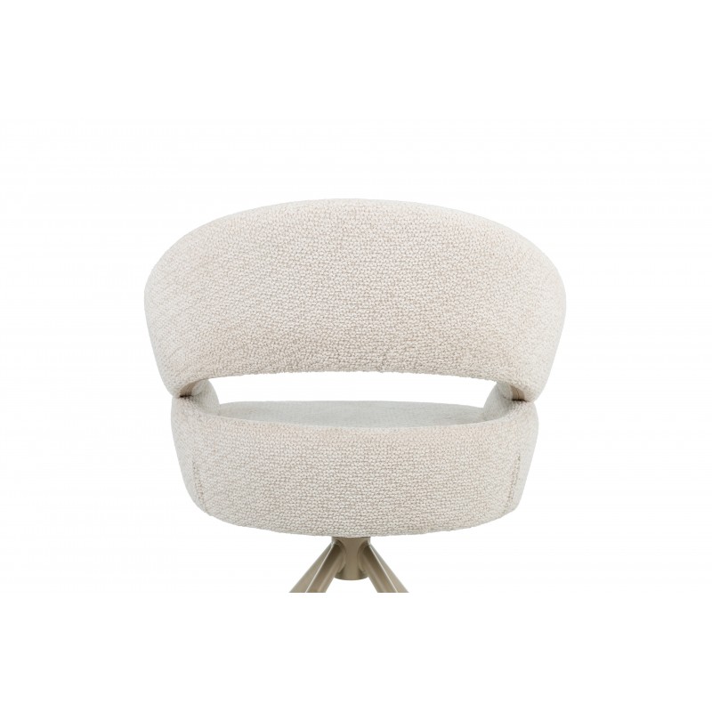 Стілець поворотний R-180 молочна хмара + капучино 
Vetro