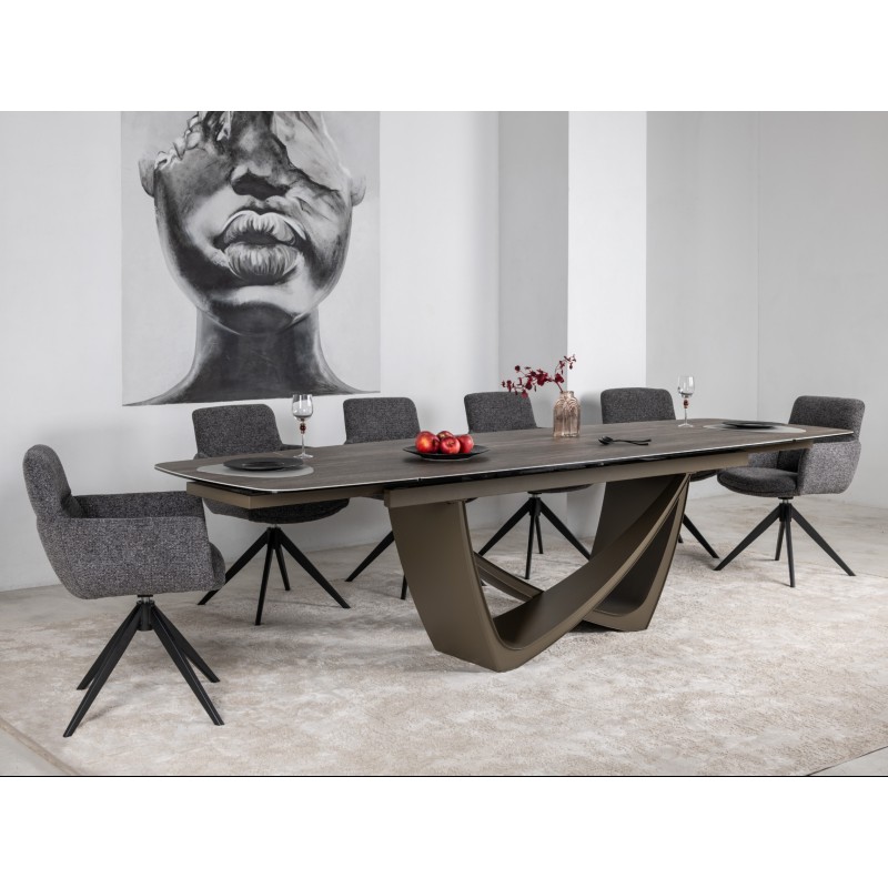 Стілець поворотний R-185 антрацит + чорний 
Vetro