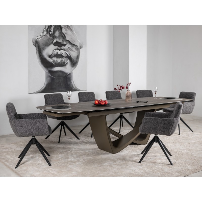 Стілець поворотний R-185 антрацит + чорний 
Vetro