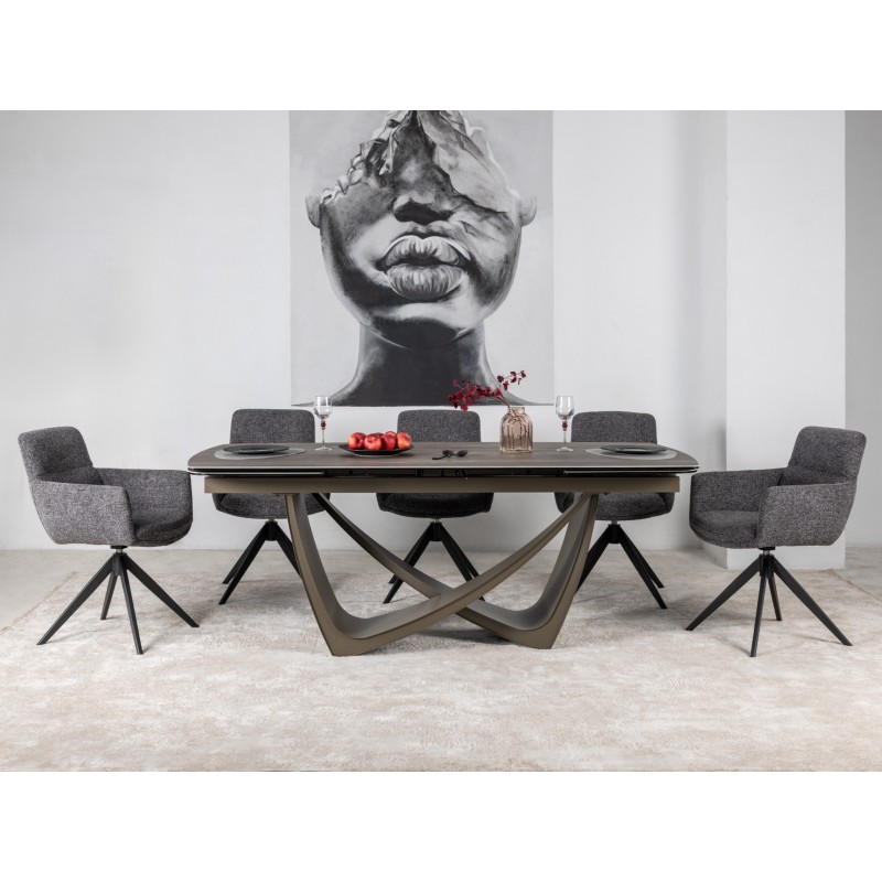 Стілець поворотний R-185 антрацит + чорний 
Vetro