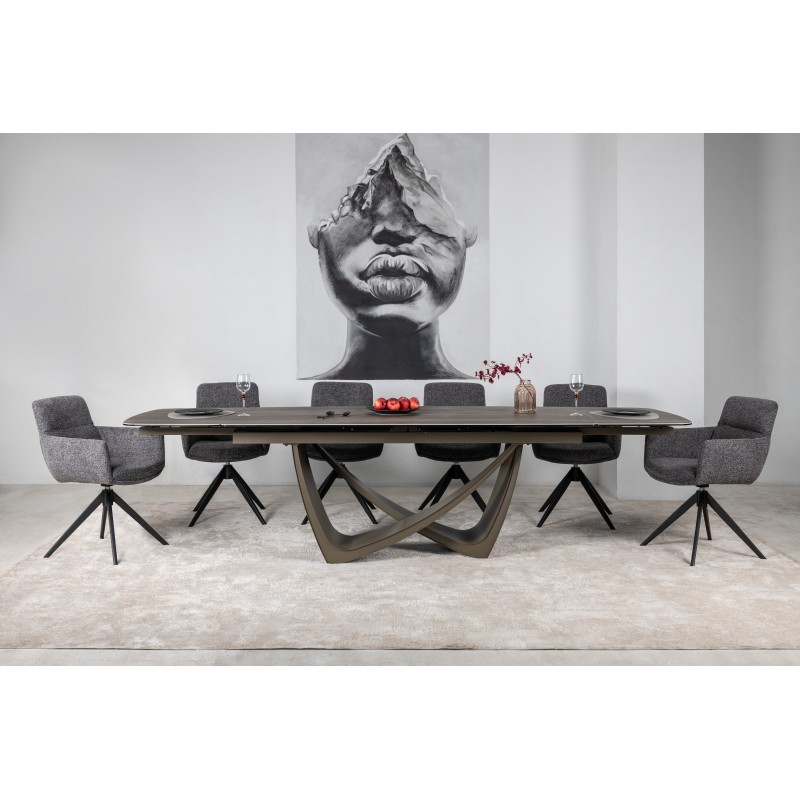 Стілець поворотний R-185 антрацит + чорний 
Vetro