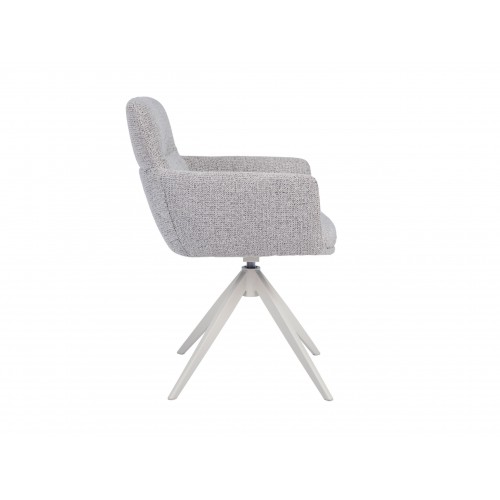 Стілець поворотний R-185 сивий + білий 
Vetro