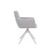 Стілець поворотний R-185 сивий + білий 
Vetro