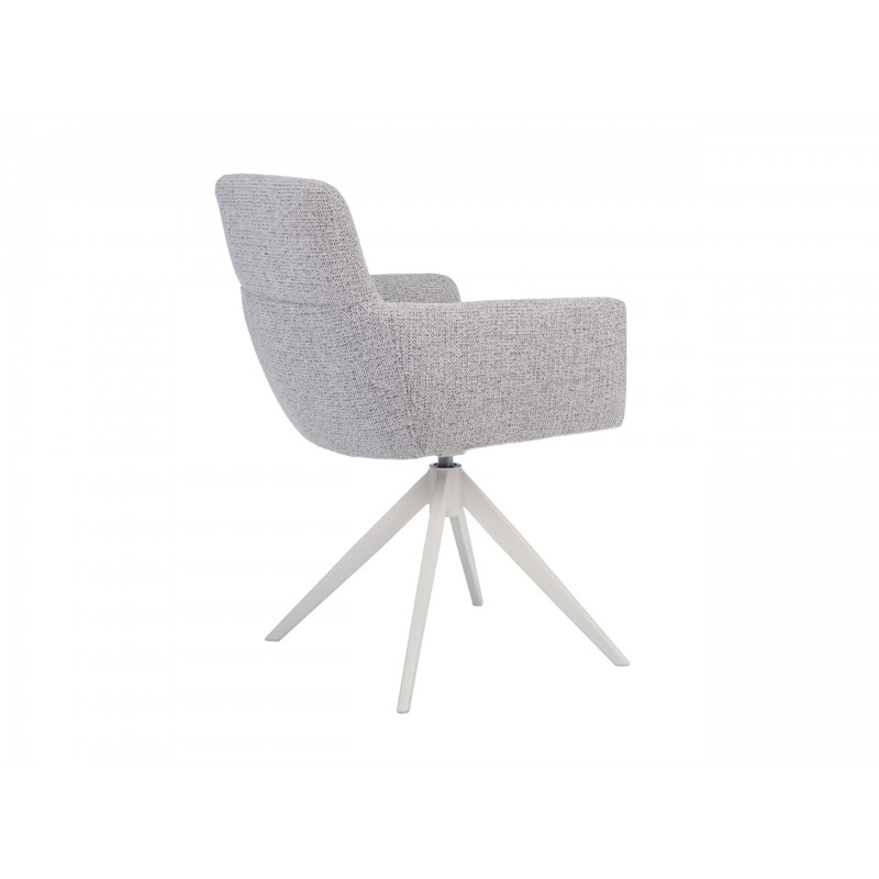 Стілець поворотний R-185 сивий + білий 
Vetro