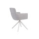Стілець поворотний R-185 сивий + білий 
Vetro