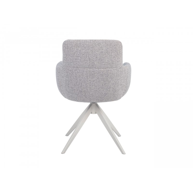 Стілець поворотний R-185 сивий + білий 
Vetro