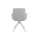 Стілець поворотний R-185 сивий + білий 
Vetro