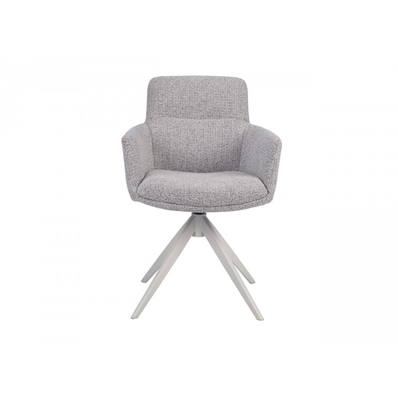 Стілець поворотний R-185 сивий + білий 
Vetro