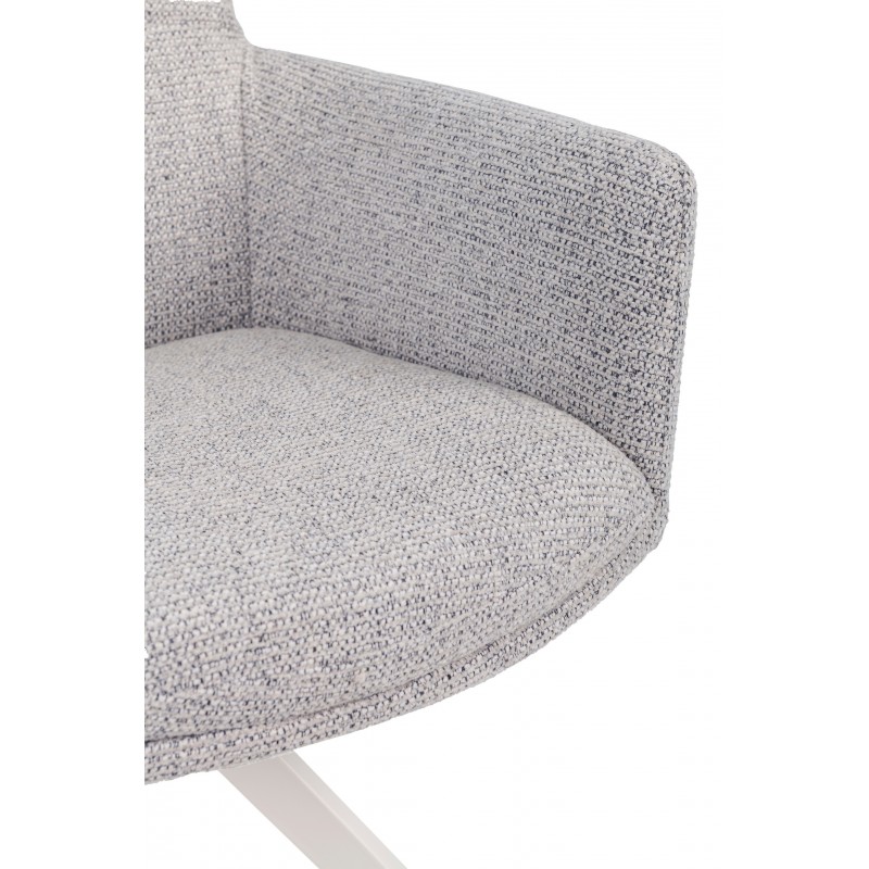 Стілець поворотний R-185 сивий + білий 
Vetro