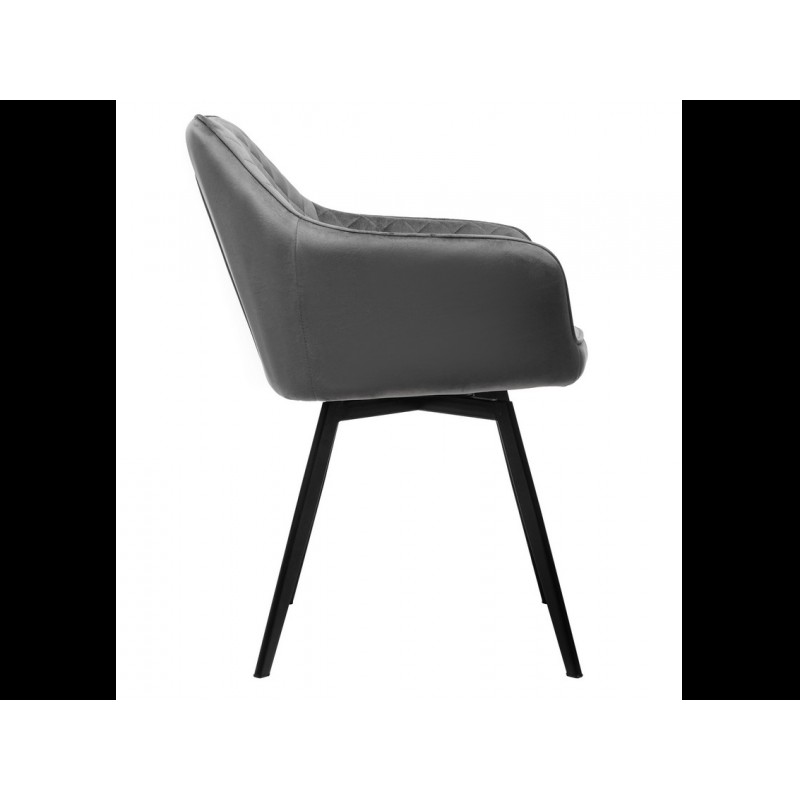 Стілець поворотний R-63 сірий + чорний Vetro Mebel