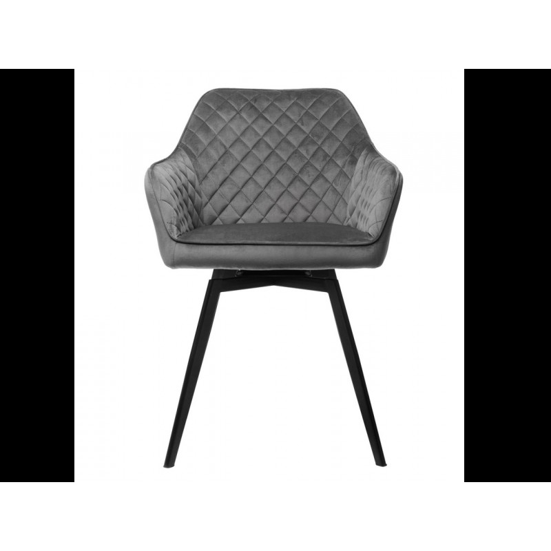 Стілець поворотний R-63 сірий + чорний Vetro Mebel