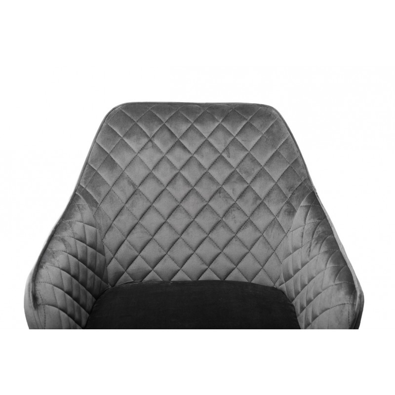 Стілець поворотний R-63 сірий + чорний Vetro Mebel