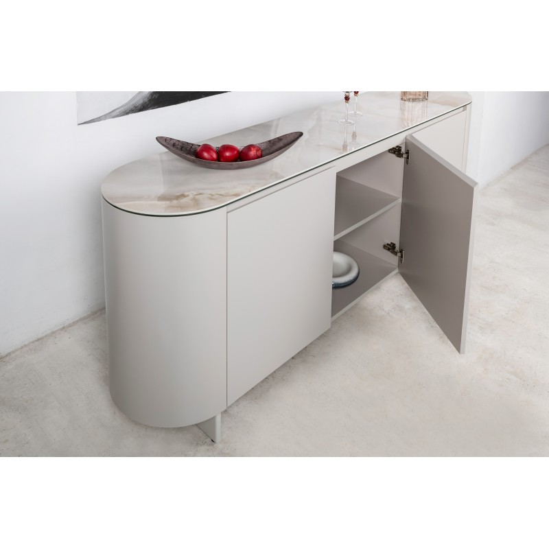 Буфет "Лунаріо" айворі онікс + айворі 
Vetro Mebel