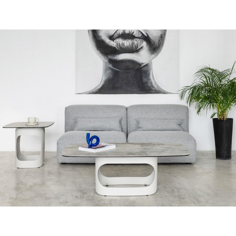 Журнальний стіл "Арно" сілвер рівер + айворі 
Vetro Mebel