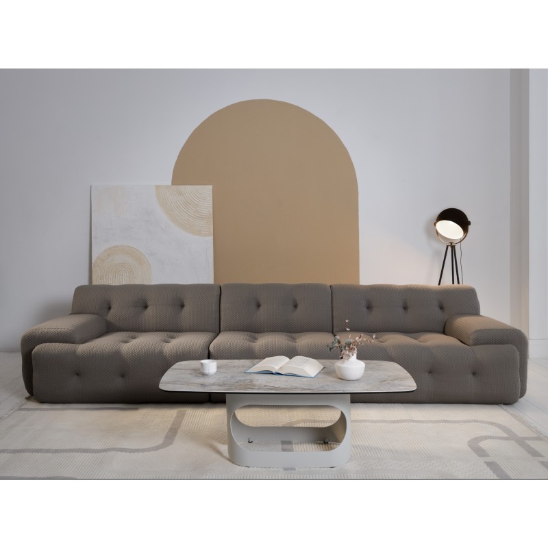 Журнальний стіл "Арно" сілвер рівер + айворі 
Vetro Mebel