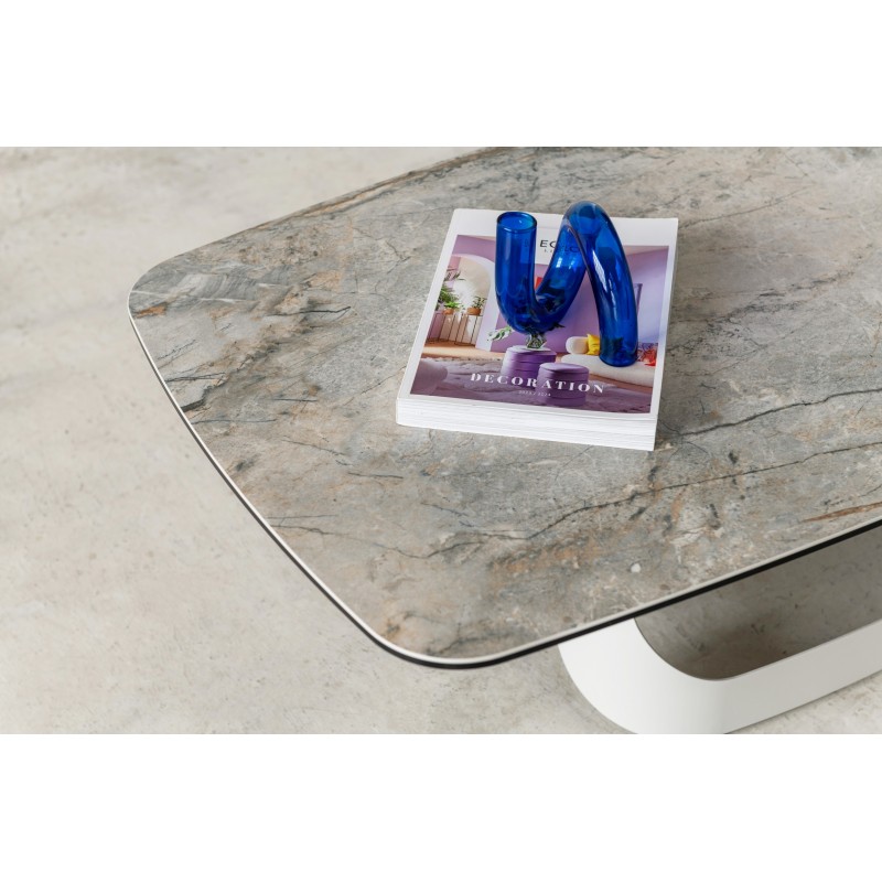 Журнальний стіл "Арно" сілвер рівер + айворі 
Vetro Mebel