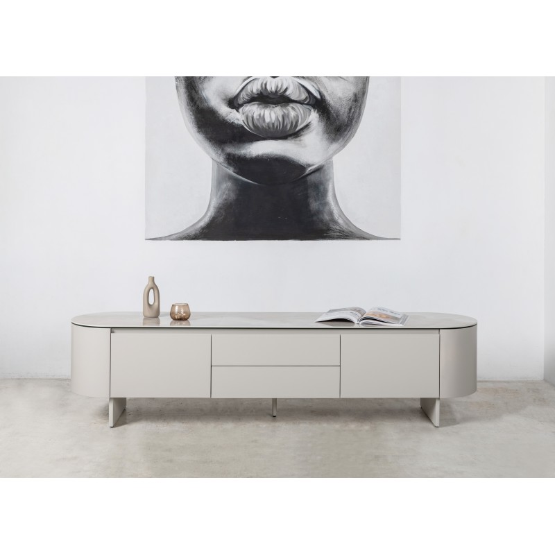 ТВ-тумба "Лунаріо" айворі онікс + айворі 
Vetro Mebel