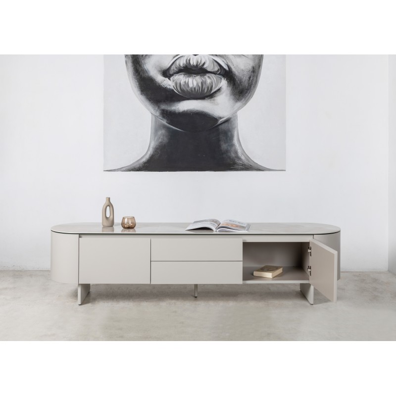 ТВ-тумба "Лунаріо" айворі онікс + айворі 
Vetro Mebel