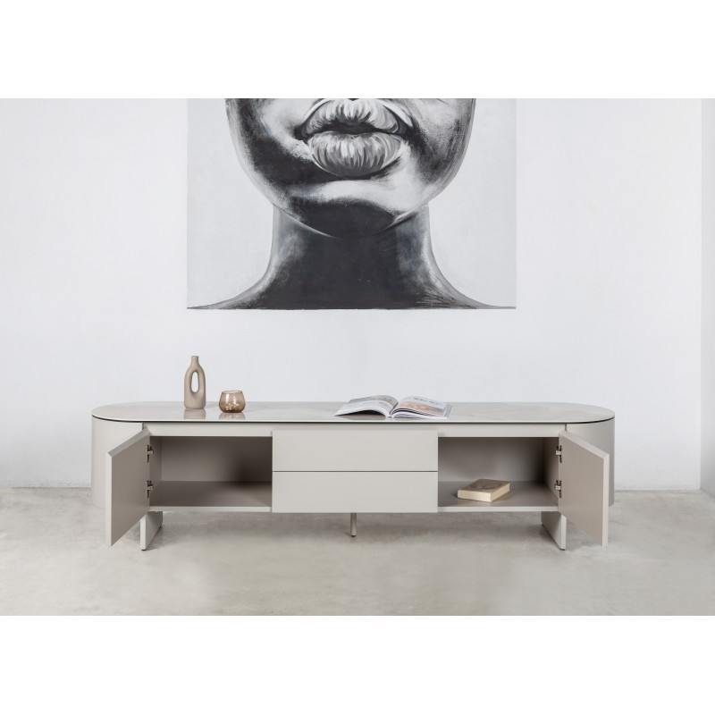 ТВ-тумба "Лунаріо" айворі онікс + айворі 
Vetro Mebel