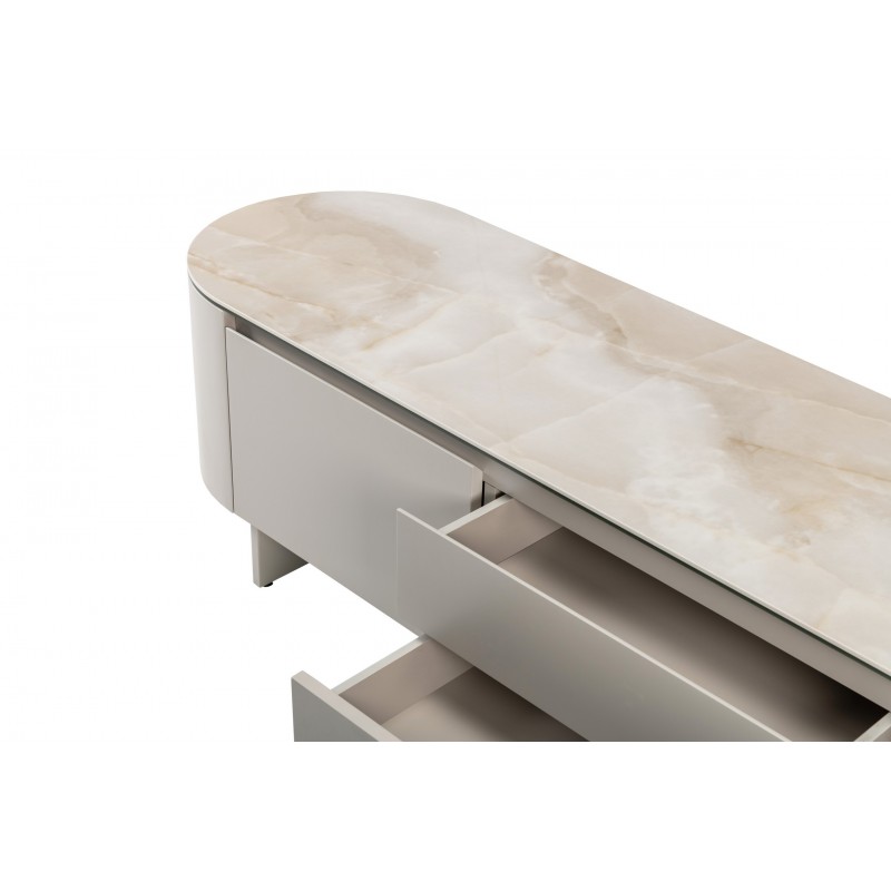 ТВ-тумба "Лунаріо" айворі онікс + айворі 
Vetro Mebel