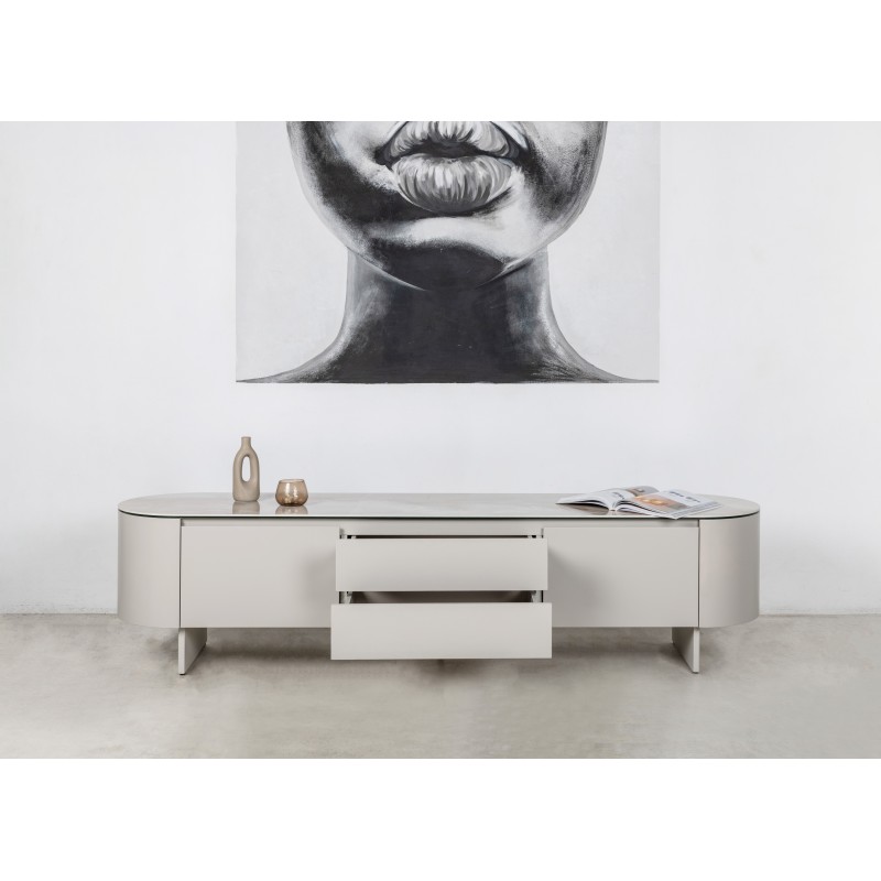 ТВ-тумба "Лунаріо" айворі онікс + айворі 
Vetro Mebel