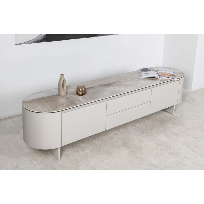 ТВ-тумба "Лунаріо" айворі онікс + айворі 
Vetro Mebel