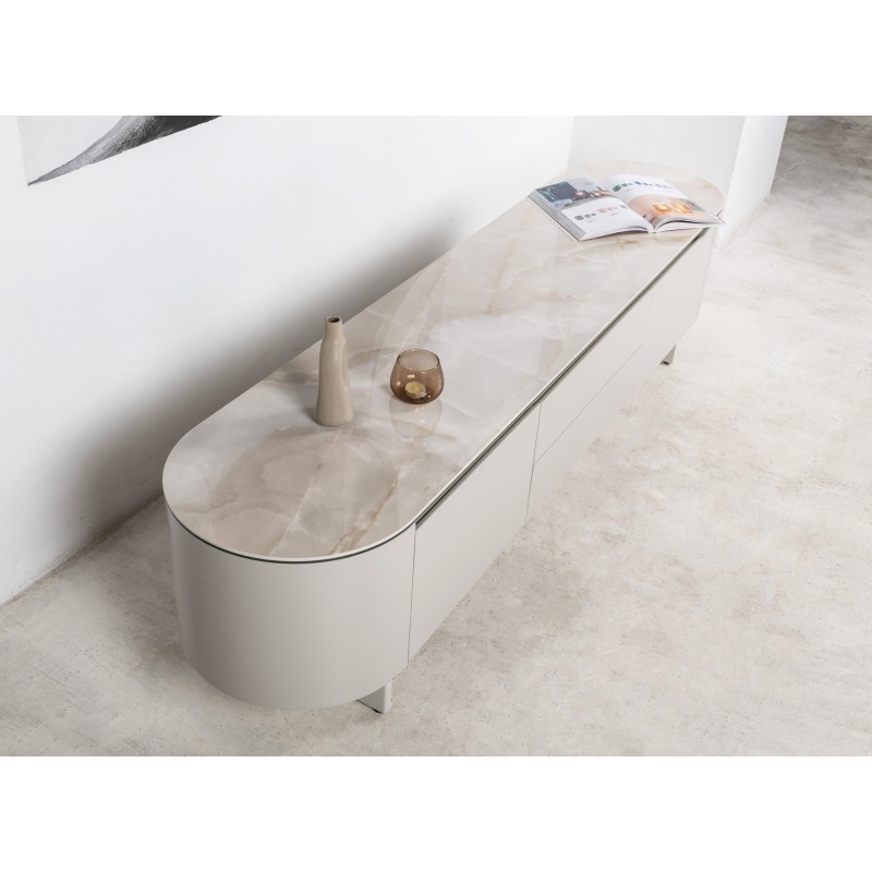 ТВ-тумба "Лунаріо" айворі онікс + айворі 
Vetro Mebel