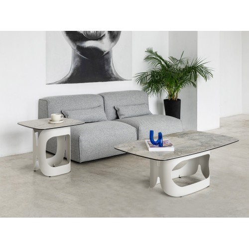 Кавовий стіл "Арно" сілвер рівер + айворі 
Vetro Mebel