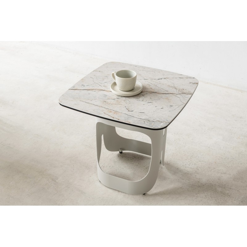 Кавовий стіл "Арно" сілвер рівер + айворі 
Vetro Mebel