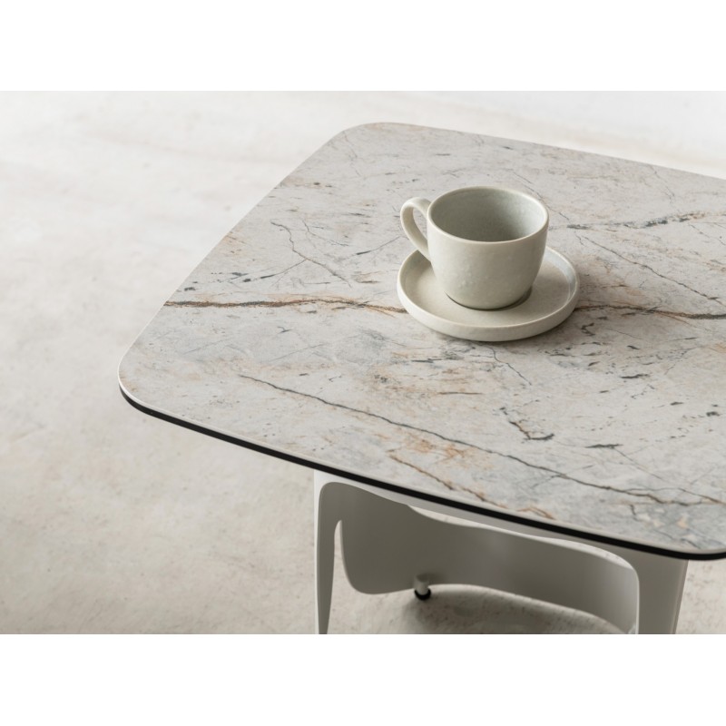 Кавовий стіл "Арно" сілвер рівер + айворі 
Vetro Mebel