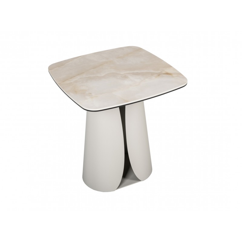 Кавовий стіл "Лунаріо" айворі онікс + айворі 
Vetro Mebel