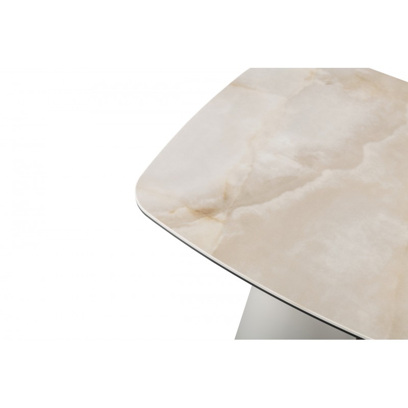 Кавовий стіл "Лунаріо" айворі онікс + айворі 
Vetro Mebel