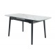 Керамічний стіл TM-87-1 білий мармур + чорний Vetro Mebel